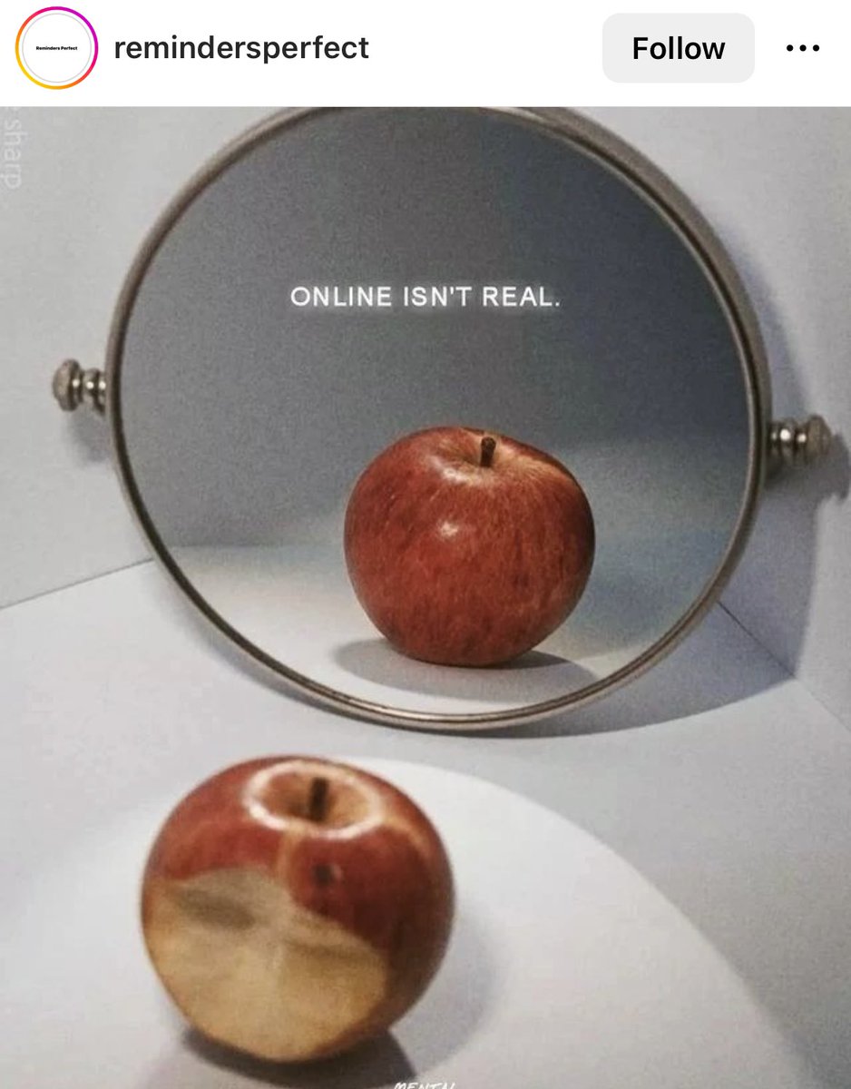 Powerful image and reminder that how people present online doesn’t reflect the full picture