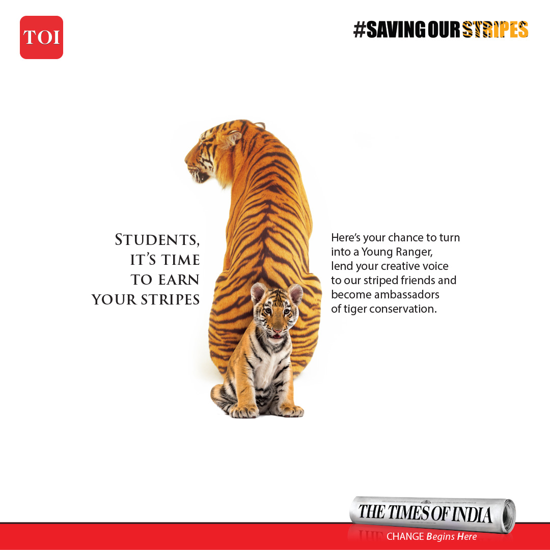 Dear Students, create a gripping presentation on how tigers play a key role in our ecosystem &amp; economy through video, audio, slideshow, photo, or write-up. The top 225 entries will win Amazon vouchers worth Rs 1000, get e-certificates, and have a chance to feature in the TOI. The