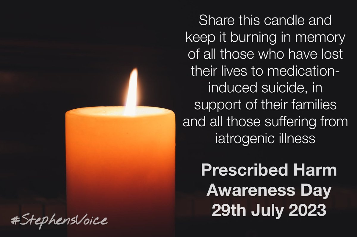 Please join us raising awareness for #PrescribedHarm Awareness Day 29/7/23. More details here: m.facebook.com/story.php?stor… <a href="/Fiddaman/">Bob 'Fiddy' Fiddaman💜🇵🇦</a> <a href="/Antidepressed1/">Beverley Thomson</a> <a href="/AkathisiaRx/">Kristina Kaiser</a>
