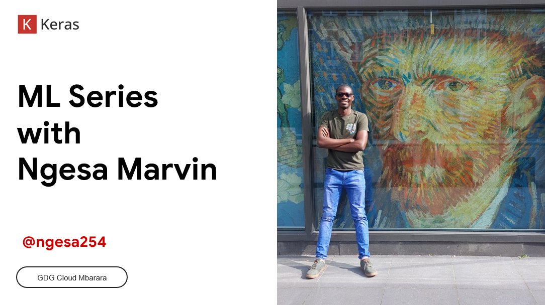 Ngesa254's tweet photo. 🎉🔥
# Are you excited about Machine Learning and the power of #Keras?
Come join us!
Link: https://t.co/u1iv5rJcjo
I will be facilitating a series of #ML sessions with @GDGCloudMbarara every Sunday from Jul 16 - Aug 27
#KerasCV
#MLBytes
#CloudLevelUp https://t.co/7Xind3lE42