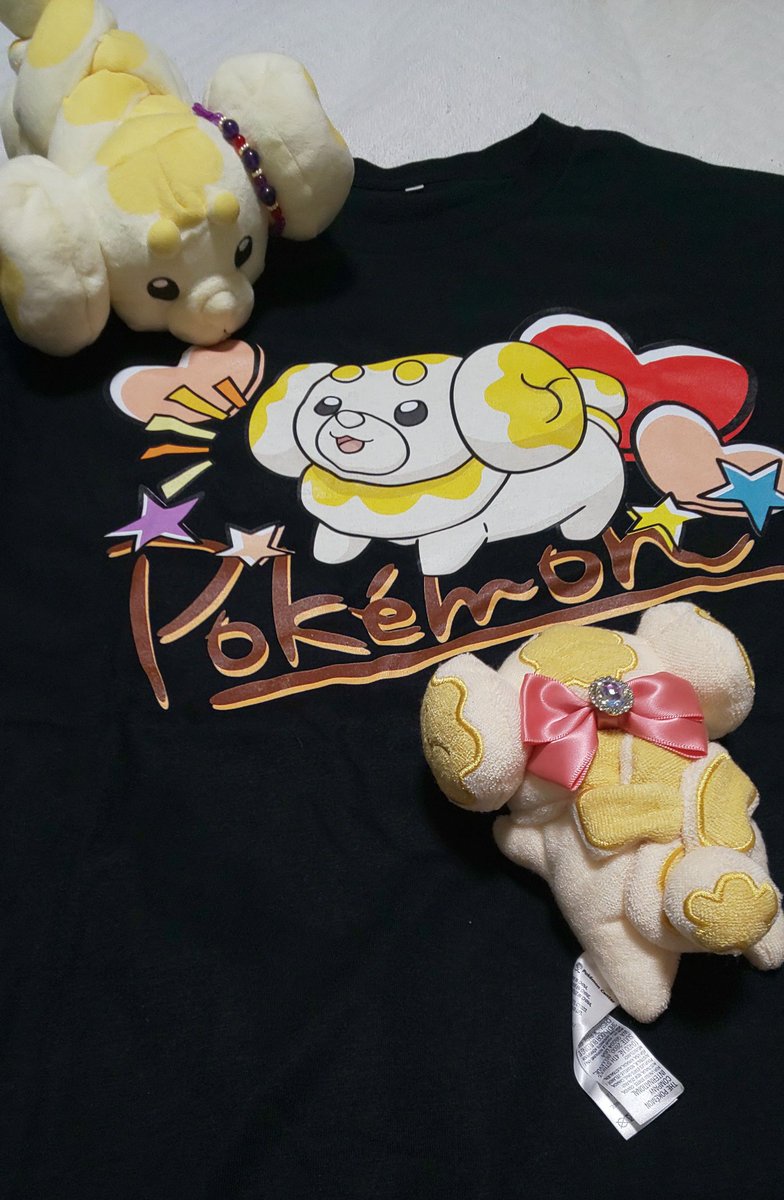 「友達が渋谷のポケセンで作ってくれた世界に一つだけのパピモッチTシャツチャレ27に」|やっちまったなのイラスト