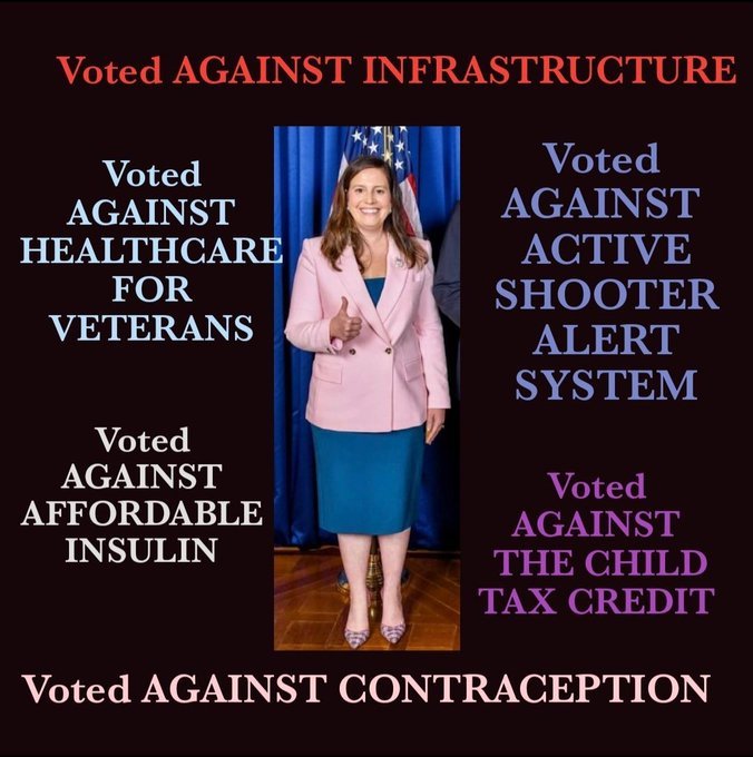 Why would anyone vote for Elise Stefanik? https://t.co/95gGgcbtk2