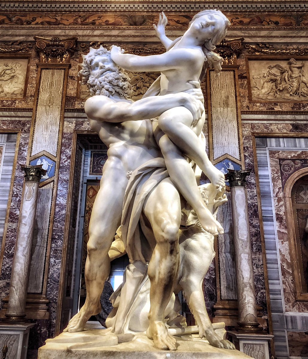 Meat or marble? Astounding as marble comes to life • The Rape of Proserpina•Gian Lorenzo Bernini(1621-1622 ) Galleria Borghese in Rome✨
 #StoneworkSunday