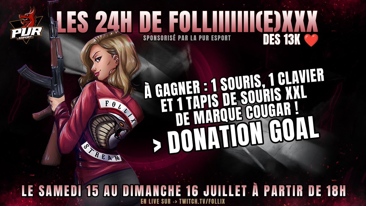 Tirage au sort à 11h30 soyez présent 😇 !! En live juste ici 👉🏼 twitch.tv/follix