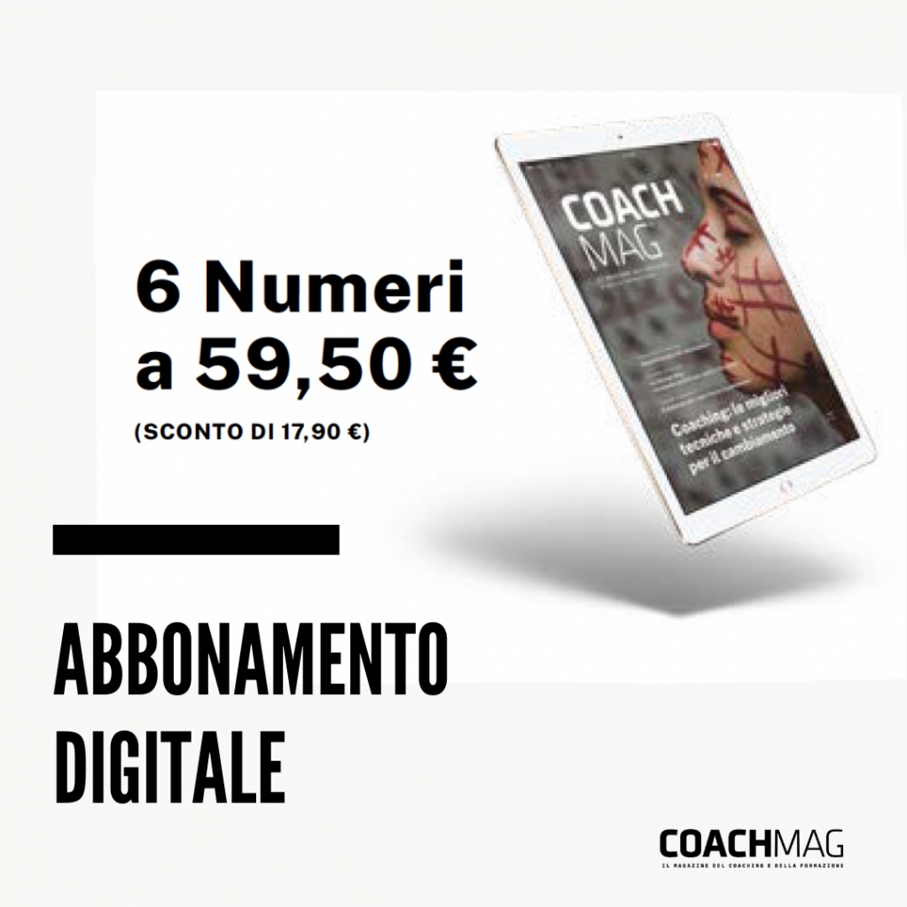 Sei sempre con la valigia in mano e vorresti poter portare con te la tua rivista di Coaching preferita?
Scopri CoachMag digitale!
Abbonati qui: coachmag.it/abbonamenti/
Nel nuovo numero impariamo a comunicare efficacemente con il nostro pubblico, sei pronto a farlo anche tu?