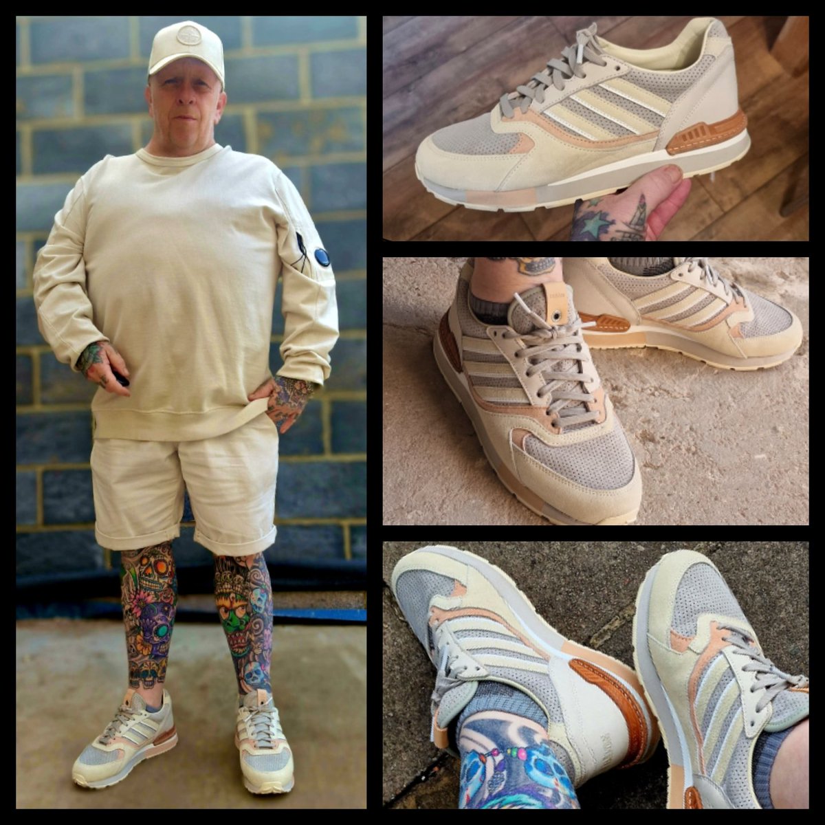 DeanoBacherro's tweet photo. Sundays saucy selection. Adidas Consortium X Solebox Quesence, a CP Company sweatshirt, Stone Island cap, and TH Chino shorts. Have a wonderful Sunday. ๐
#adidasoriginals #solebox #cpcompany #stoneisland #showyourstripes #adidasaddict #adidaslife https://t.co/OzfD9dtic4