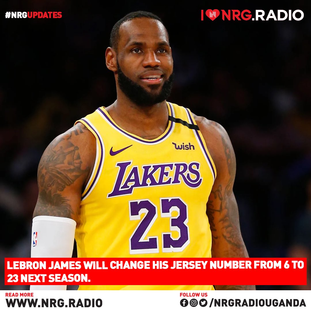 #LeBronJames is changing his number back to 23 out of respect for #BillRussell, whose No. 6 was retired league-wide last August.👀💯

#NRGSports #NRGRadioUG