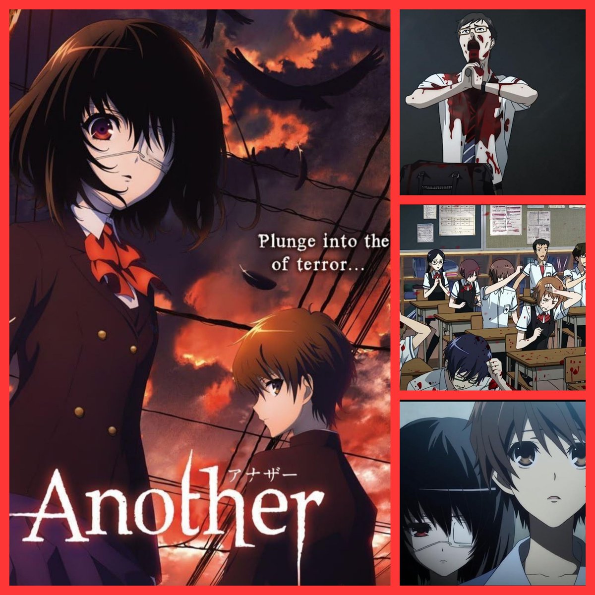 TallyMichelle4's tweet photo. #AnimeMovies #AnimeSeries 
#ColorfullJapan #FilmTwitter

#Another (2012)
Dir. by #TsutomuMizushima
Studio #PAWorks

Koichi Sakakibara, transfers to a new school where he finds himself drawn into a mystery involving a mysterious girl and a series of gruesome deaths. https://t.co/ET7PVR25gt