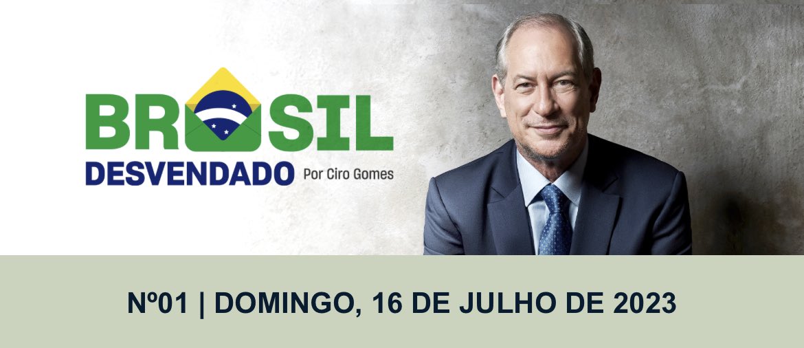 cirogomes's tweet photo. Foi publicada hoje a minha newsletter número 01 ! Economia, política e reforma tributária estão entre os temas que abordei. Os assinantes já receberam! Assine você também! https://t.co/mwjKFNckoh https://t.co/ZLVMgWY7VA