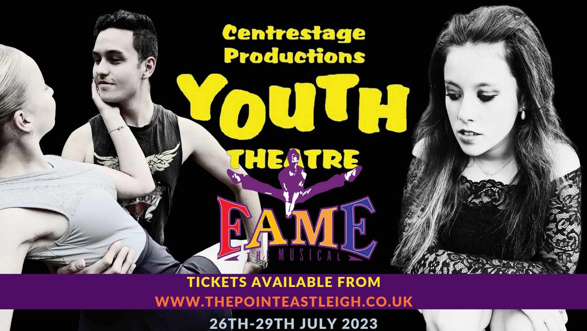 We cannot wait to take to the stage <a href="/PointEastleigh/">The Point</a>.  

Performances from 26th - 29th July.  7.30pm nightly and a 2.30pm Saturday matinee.  

Tickets available from thepointeastleigh.co.uk/events/fame-ju…