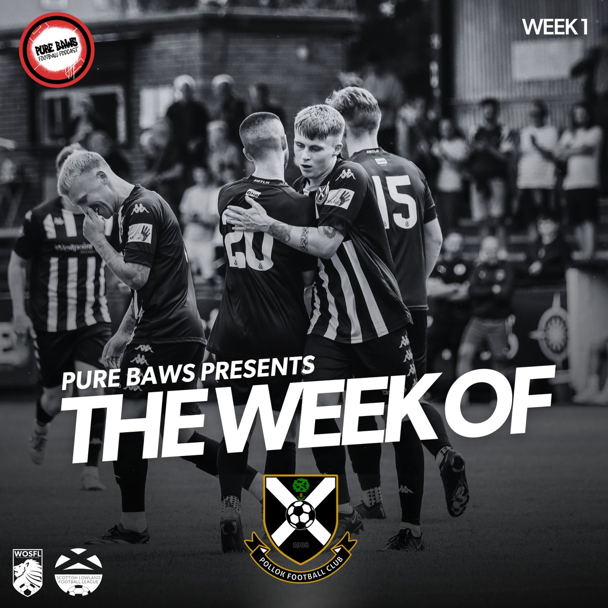 𝐏𝐮𝐫𝐞 𝐁𝐚𝐰𝐬 𝐏𝐫𝐞𝐬𝐞𝐧𝐭𝐬, 𝐓𝐡𝐞 𝐖𝐞𝐞𝐤 𝐎𝐟: <a href="/pollokfc/">Pollok FC</a> 

Buzzing for the first one! We'll catch everything as Pollok build up to there <a href="/OfficialWoSFL/">West of Scotland Football League 🏴󠁧󠁢󠁳󠁣󠁴󠁿</a> opener against <a href="/atfc1909/">Auchinleck Talbot</a> on the 29th July. Stay tuned for more info

#TheWeekOf | #LokTal | #PureBaws