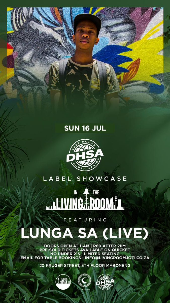 ByronBusikDHSAR's tweet photo. @DeepHouseZA Label Showcase Today @ The Living Room in Jozi Maboneng!

Your Groove Supplied by _
@TimAdeep
 @LungaSA_
@NasticGroove_SA
@Musiq_Monks https://t.co/Qq0IEcYIts