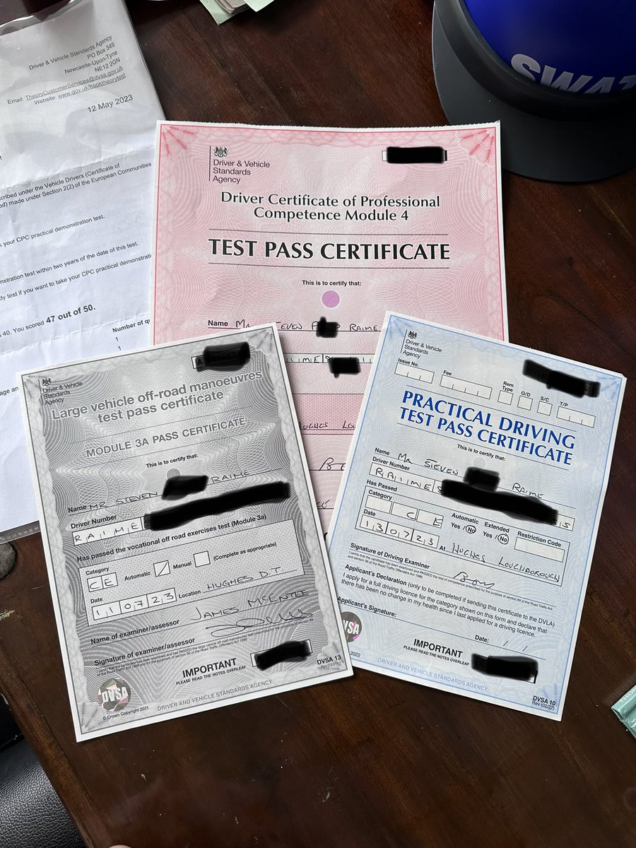 Still can’t believe I managed to pass all these first time. Still looking for a job though, so if anyone knows anywhere taking new drivers, do shout out. 

#hgv #hgvdriver #hgvdrivers #class1 #class1driver #newlyqualified #newHGVdriver