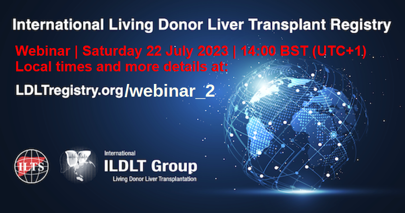 Join us for the LDLT registry webinar! Great intro to the project and Q&amp;A! ldltregistry.org/webinar_2 - 22 July 2023 14:00 UTC+1
In partnership with <a href="/_ILTS_/">ILTS</a> and ILDLT Group #livertwitter
