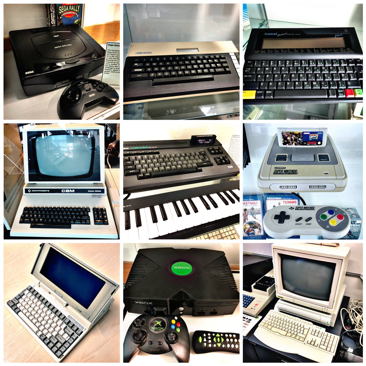 This week’s #RetroEnnead offers you the #Saturn, #800XL, #NC100, #CBM8032, #CX5M, #SNES, #T1200, #Xbox and #RiscPC. Pick a line of 3 and erase the rest! #RetroComputing #ComputerHistory #RetroGaming #VideoGames