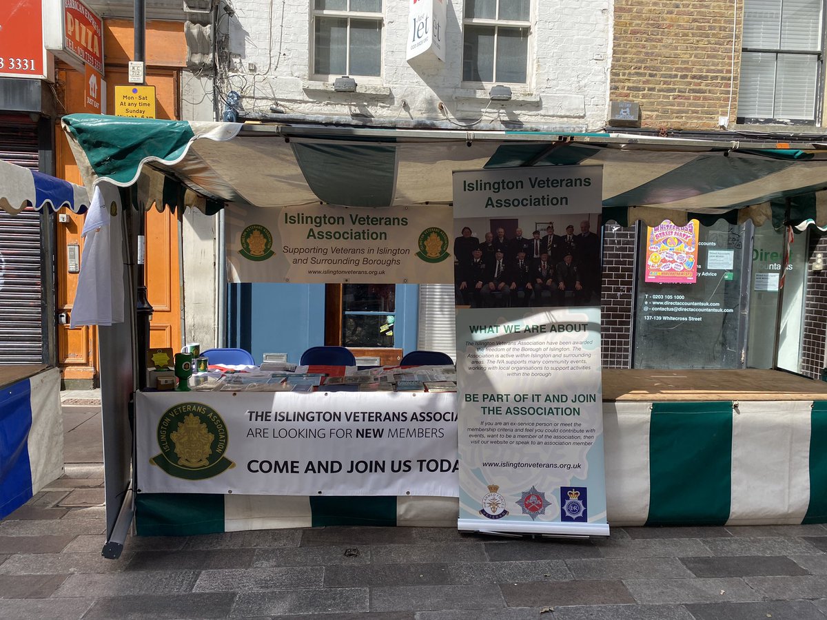 Come and see the IVA stand at the Whitecross Street festival today. Support Veterans in the borough of Islington and surrounding borough 👍🏻
