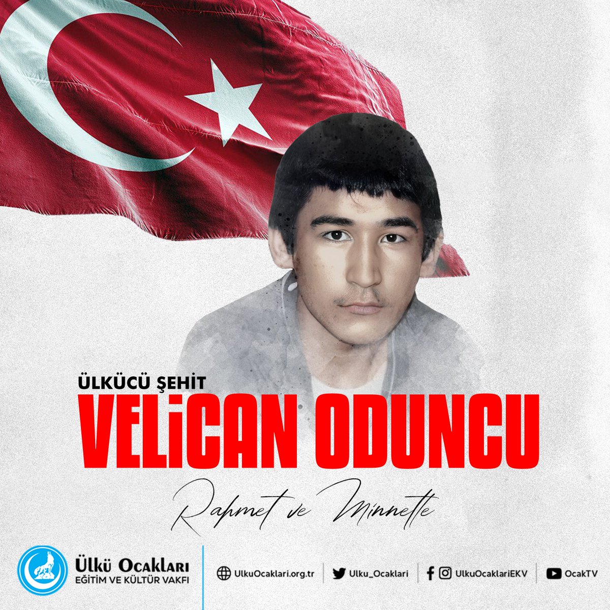 Ulku_Ocaklari's tweet photo. Ülkücü Şehidimiz #VelicanOduncu’yu şehadetinin yıl dönümünde rahmet ve minnetle anıyoruz. https://t.co/S6Xc4EThIP