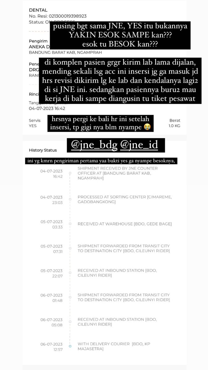 nouvalisk's tweet photo. maaf maaf ni kesel&amp;kecewa sama @JNE_ID https://t.co/pdGCJ4GTCF