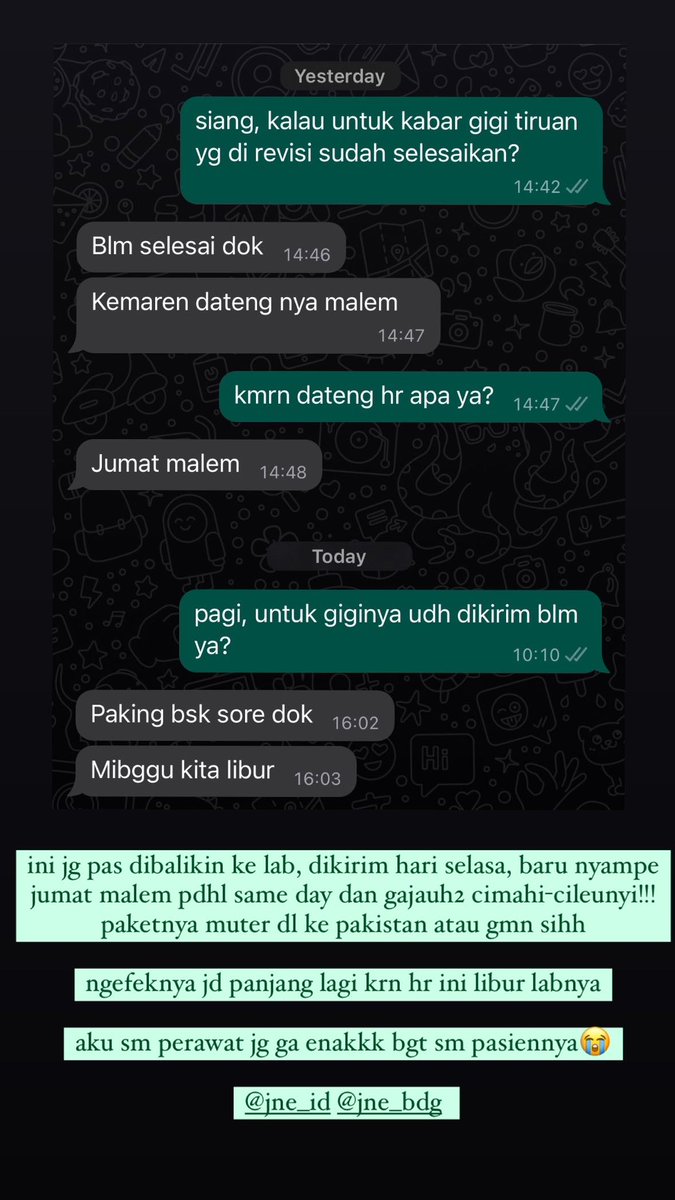 nouvalisk's tweet photo. maaf maaf ni kesel&amp;kecewa sama @JNE_ID https://t.co/pdGCJ4GTCF