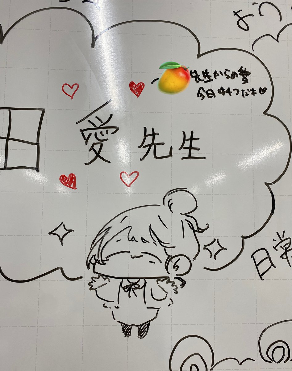 今週末の 生徒が描いてくれた私 かわいい〜