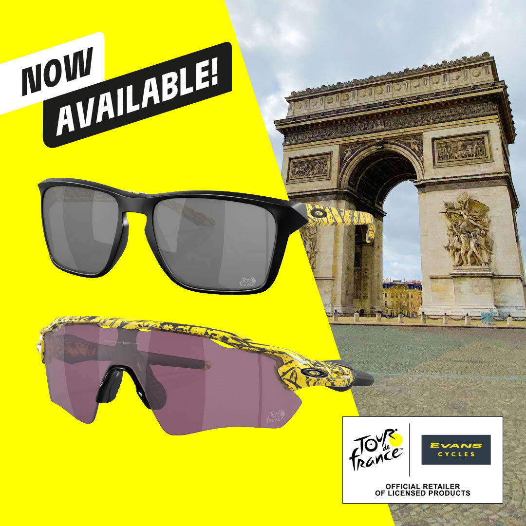 The casual, post-ride look or the pro, you mean business approach? 😎 With @oakleybike you're free to #BeWhoYouAre Race over to check out our range of official Tour de France kit. bit.ly/44tG1yt #OakleySunglasses #LeTour #TourdeFrance