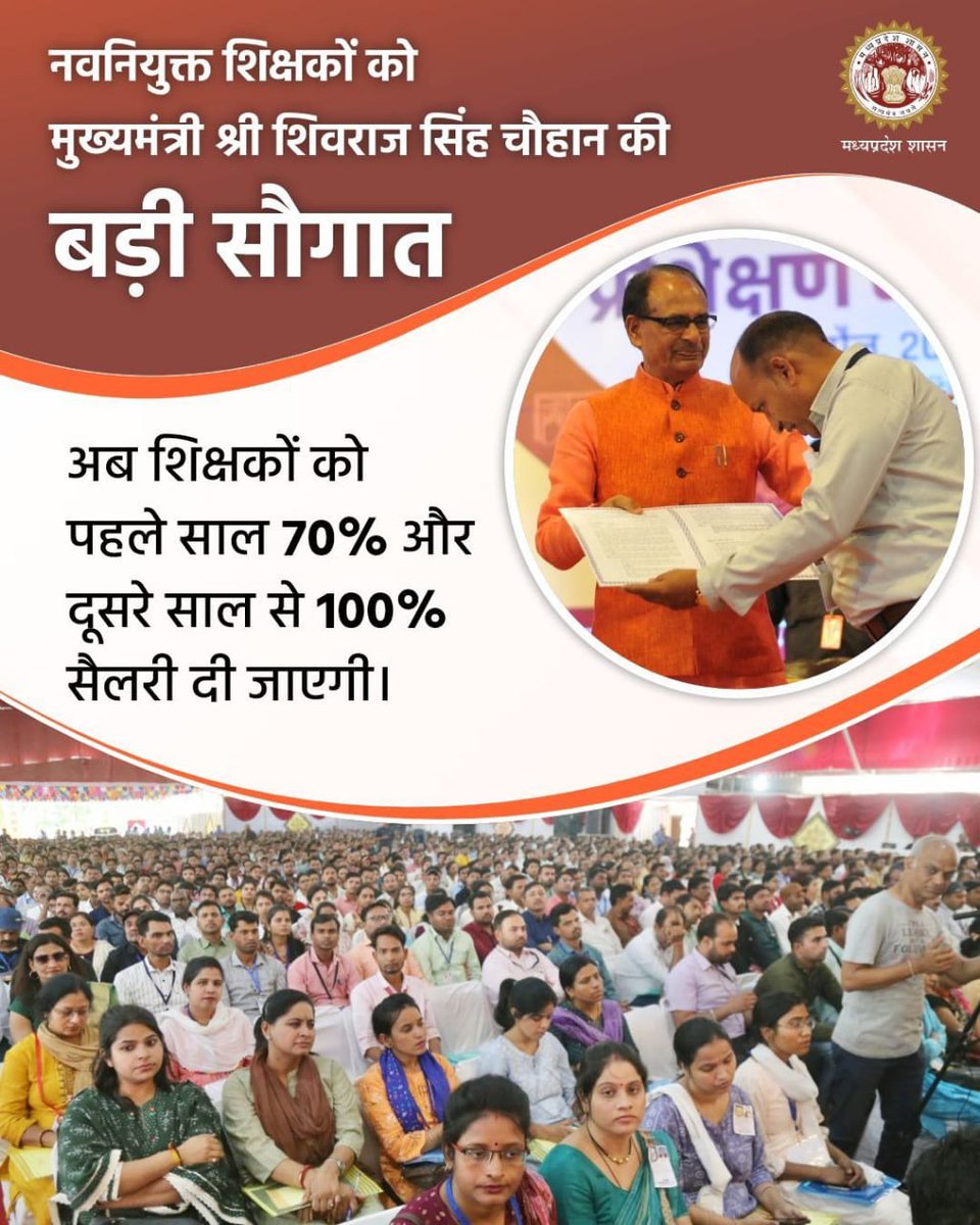 #100_फीसदी_वेतन_का_आदेश_जारी_करो 
घोषणा किए हुए लगभग 4 माह होने को है सरकार को अपना वादा पूरा करना चाहिए
<a href="/BJP4India/">BJP</a> <a href="/JPNadda/">Jagat Prakash Nadda</a> <a href="/CMMadhyaPradesh/">Chief Minister, MP</a> <a href="/ChouhanShivraj/">Shivraj Singh Chouhan</a> <a href="/vdsharmabjp/">VD Sharma</a> <a href="/JM_Scindia/">Jyotiraditya M. Scindia</a> <a href="/aajtak/">AajTak</a> <a href="/ABPNews/">ABP News</a> <a href="/DainikBhaskar/">Dainik Bhaskar</a> <a href="/ZeeMPCG/">Zee MP-Chhattisgarh</a>