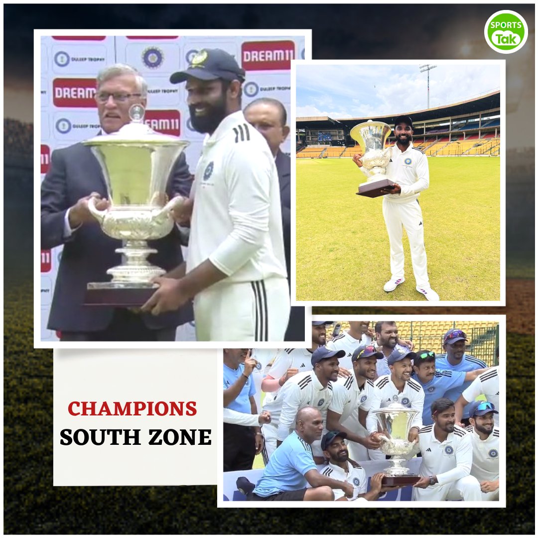 Champions South Zone🏆🏆

@BCCIdomestic
#SouthZone #DuleepTrophy #Champions #DuleepTrophy2023 #WestZone #SportsTak