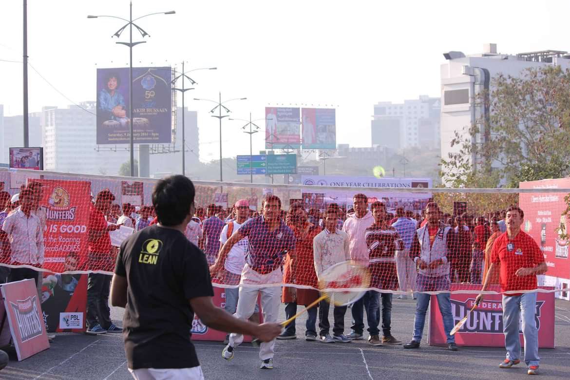 RaviKorukonda's tweet photo. Throwback to 2016, playing badminton with two of the city's finest, @CVAnandIPS and @jayesh_ranjan during the vibrant Raahgiri days. 

It was our collective effort to make cities more livable. 

Do you guys miss those @Raahgiri_HYD and @PLdays_Hyd too? 
 
What's the chance of such community-focused events making a comeback? 

#MemoryLane #UrbanLiving #CommunitySpirit