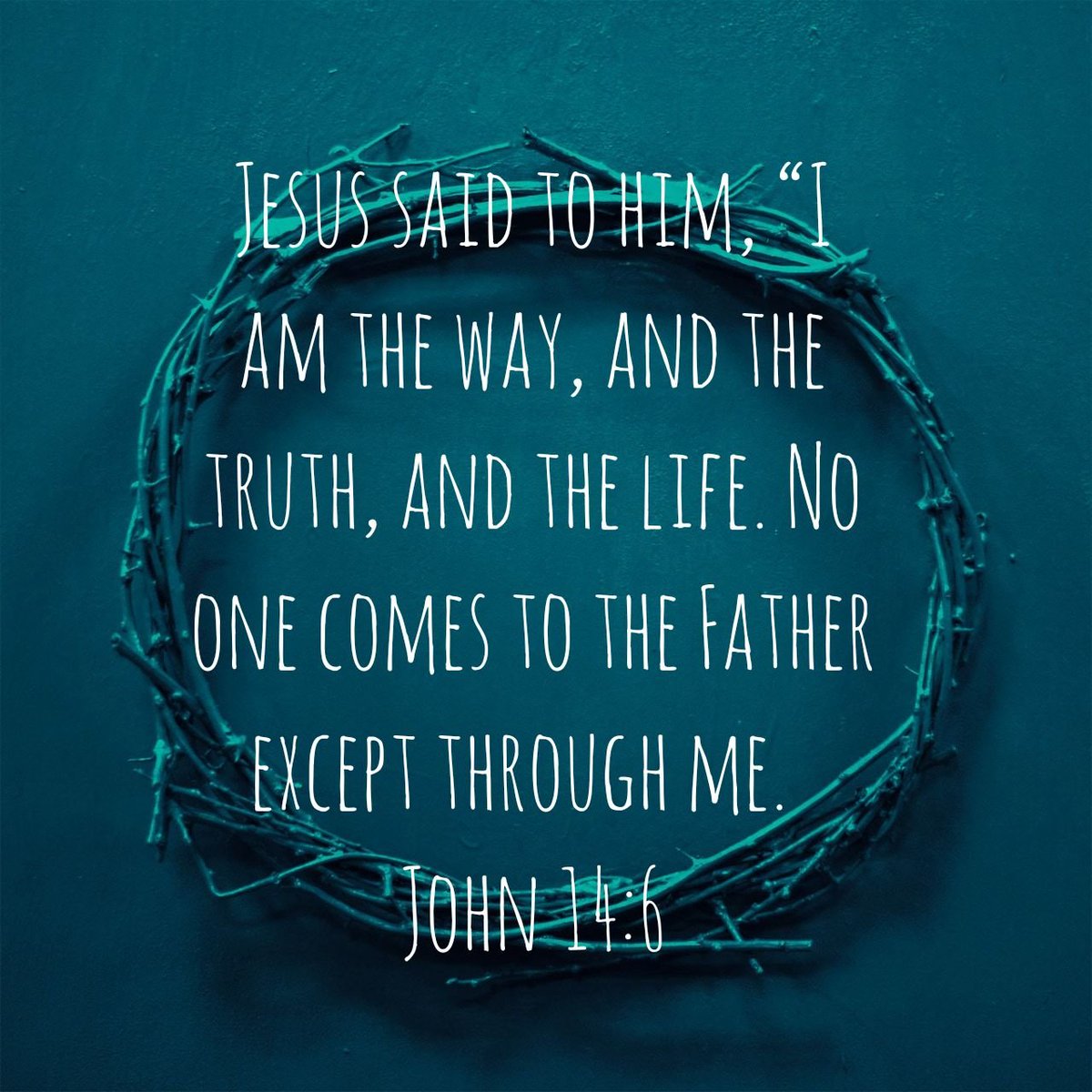 Jesus said to him, “I am the way, and the truth, and the life. No one comes to the Father except through me.
John 14:6