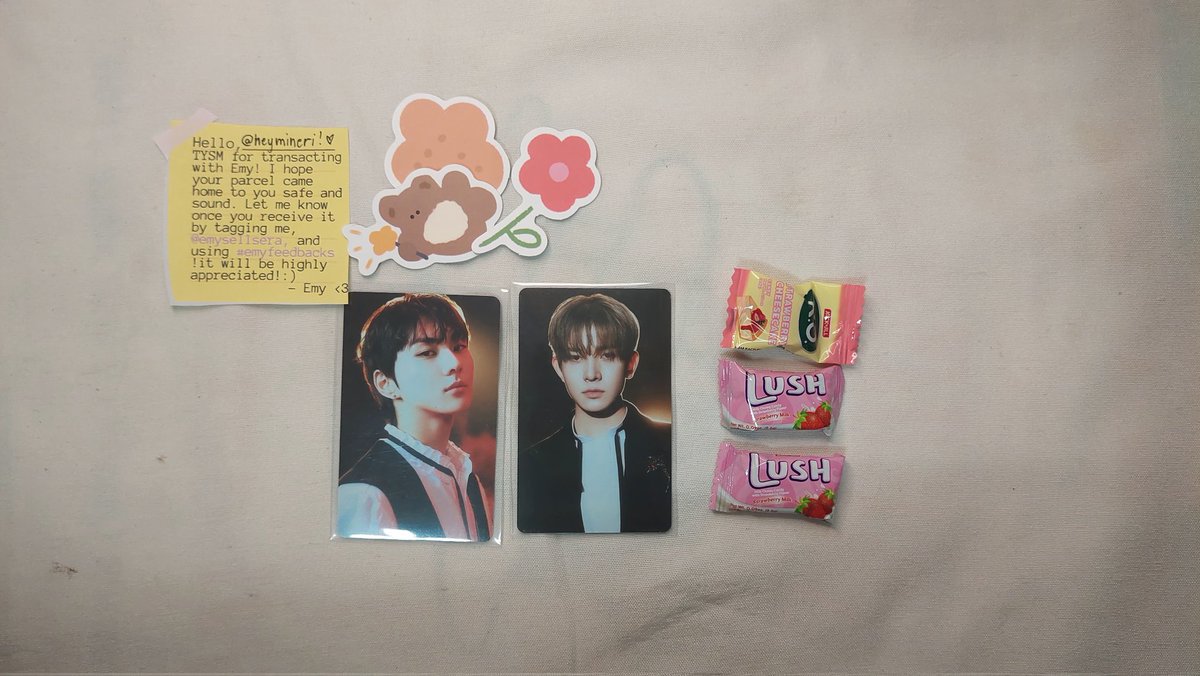 heymineri's tweet photo. #emyfeedbacks
Hi! @emysellsera, heewon finally arrived safely. Thankyou so much for packing them very securely. I love the cute freebies. Thank you so much for the very quick shipping. I also appreciate the smooth transaction. Thankyou so much! 🫶🏻 'til our next💜💜 https://t.co/lEMCHKFbVo