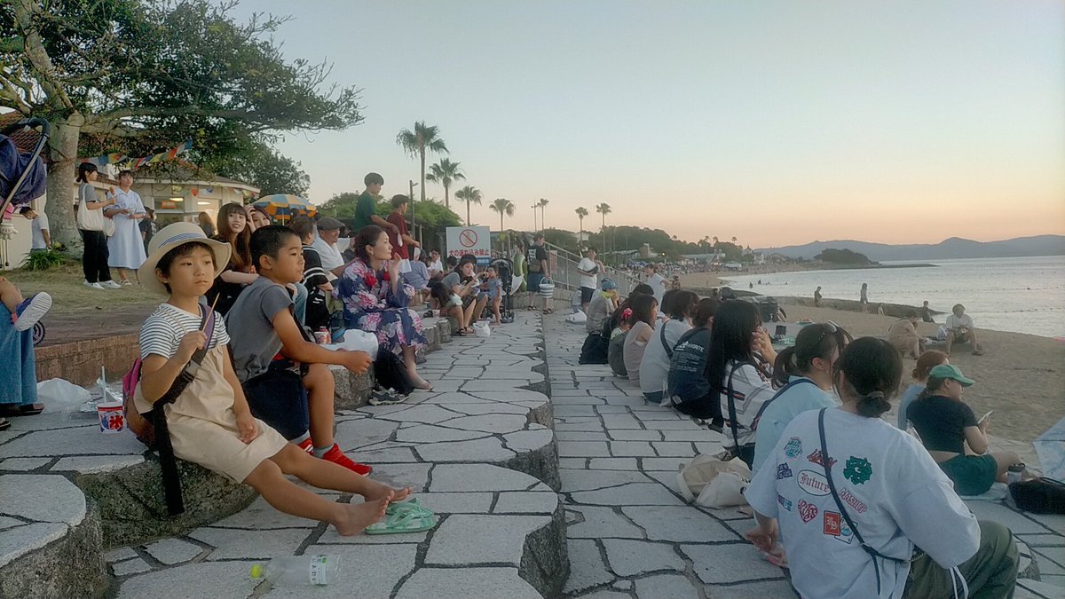 天草四郎ヶ浜さざなみフェスタ❤人がいっぱいだ〜❗花火もやるよ〜❗