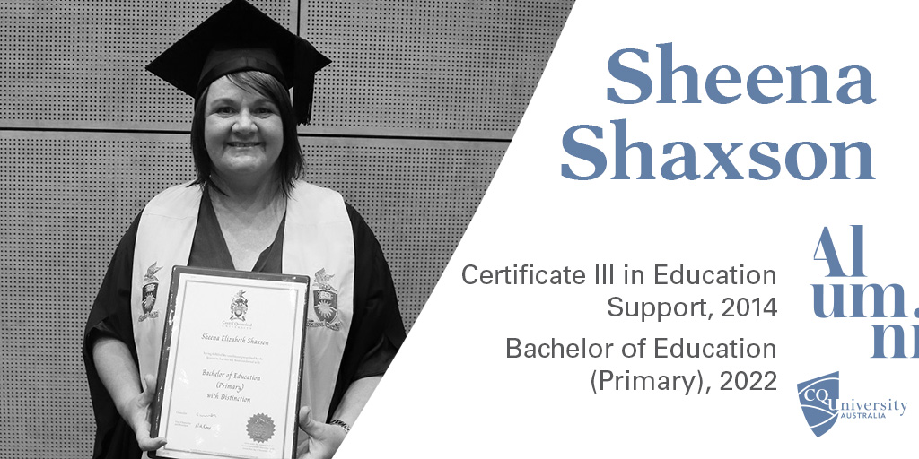 CQUniAlumni's tweet image. Don’t ever give up on your #dreams! Sheena enrolled to study with #CQU in 1993. After her uni journey didn’t go as she had originally planned, she completed her studies more than two decades later, and is now a qualified #teacher! Read more: ow.ly/fPW450PclnE