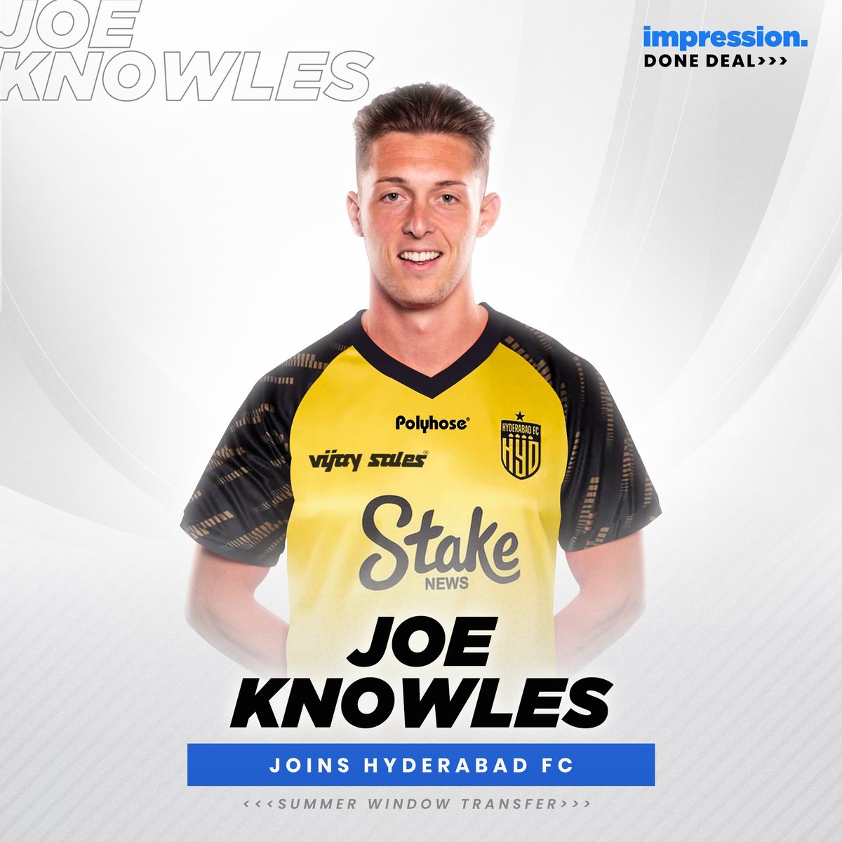 impressionwrld's tweet photo. #DoneDeal Australian winger Joe Knowles joins the Nizams!

We are extremely happy to have facilitated this move. Welcome to India Joe!

#ImpressionAthlete #TeamImpression #ISL #Transfer #HyderabadFC @joe_knowlesy https://t.co/jTJHTCntyv