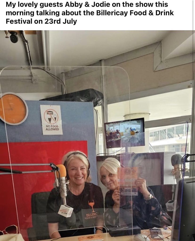 Fun morning chatting about the Billericay Food &amp; Drink Festival coming to <a href="/BTFC/">(P) Billericay Town FC</a> next Sunday! See you there! 😊