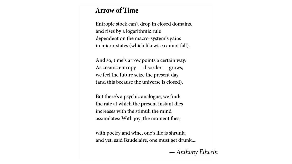 RT @Anthony_Etherin: ARROW OF TIME (Sonnet) https://t.co/PGpFgZYBIX