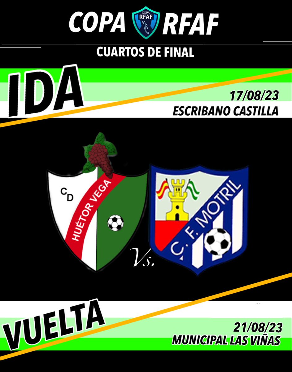 COPA RFAF | Por primera vez en nuestra historia disputaremos esta competición y queremos llegar lo más lejos posible. Enfrente tendremos a uno de los mejores equipos de la liga así que tendremos que darlo todo para clasificarnos.

Las Viñas debe ser un fortín en la vuelta.