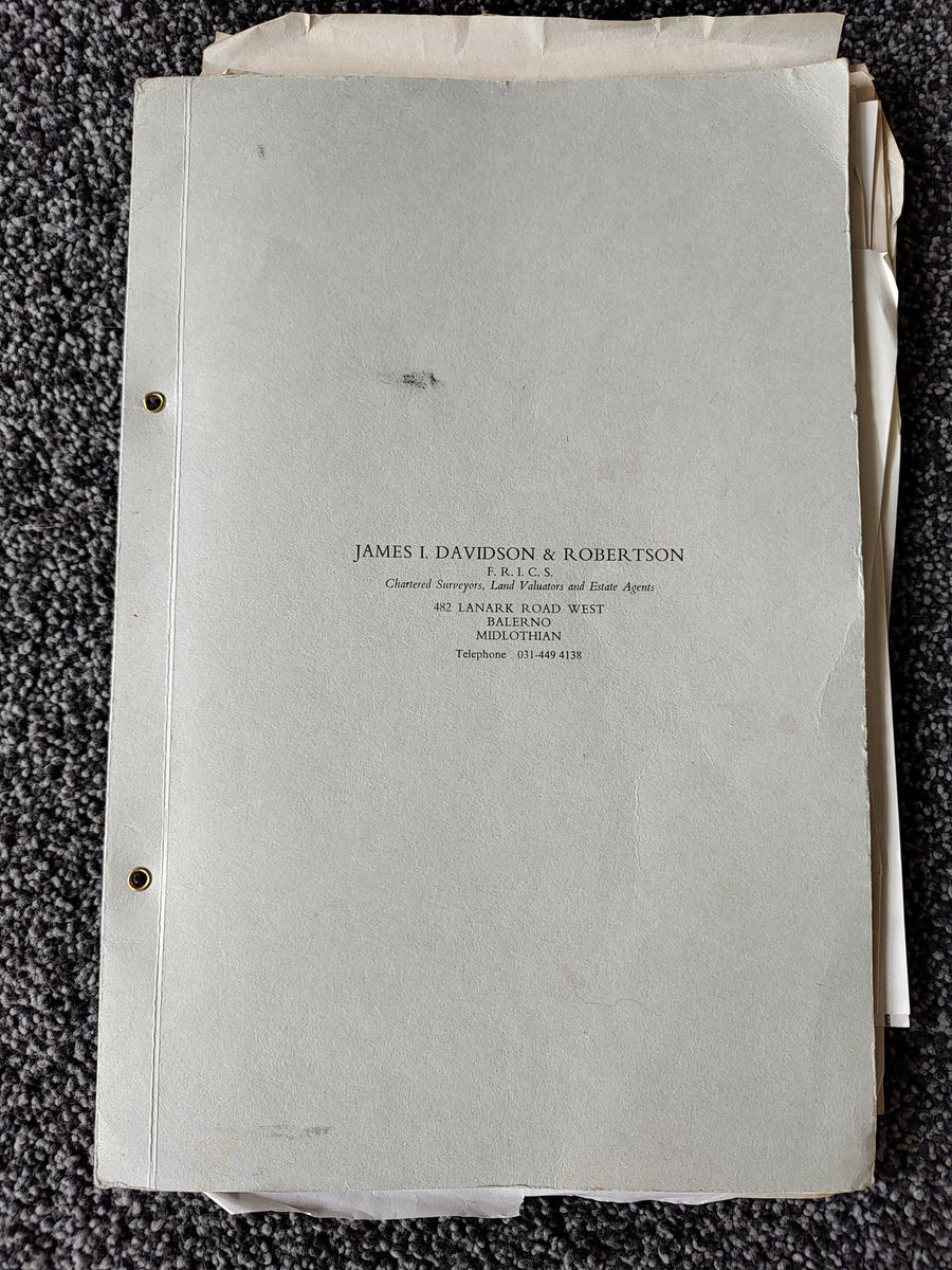 niallmilner's tweet photo. Reviewing client held files for handover to the next generation and stumbled across a piece of history; @DR_Rural started managing in 1997. Turns out my forebears valued the place in 1965 for previous generations. @DR_Rural  a 132 year thread through Rural Scotland and counting. https://t.co/RPl59MwdQC