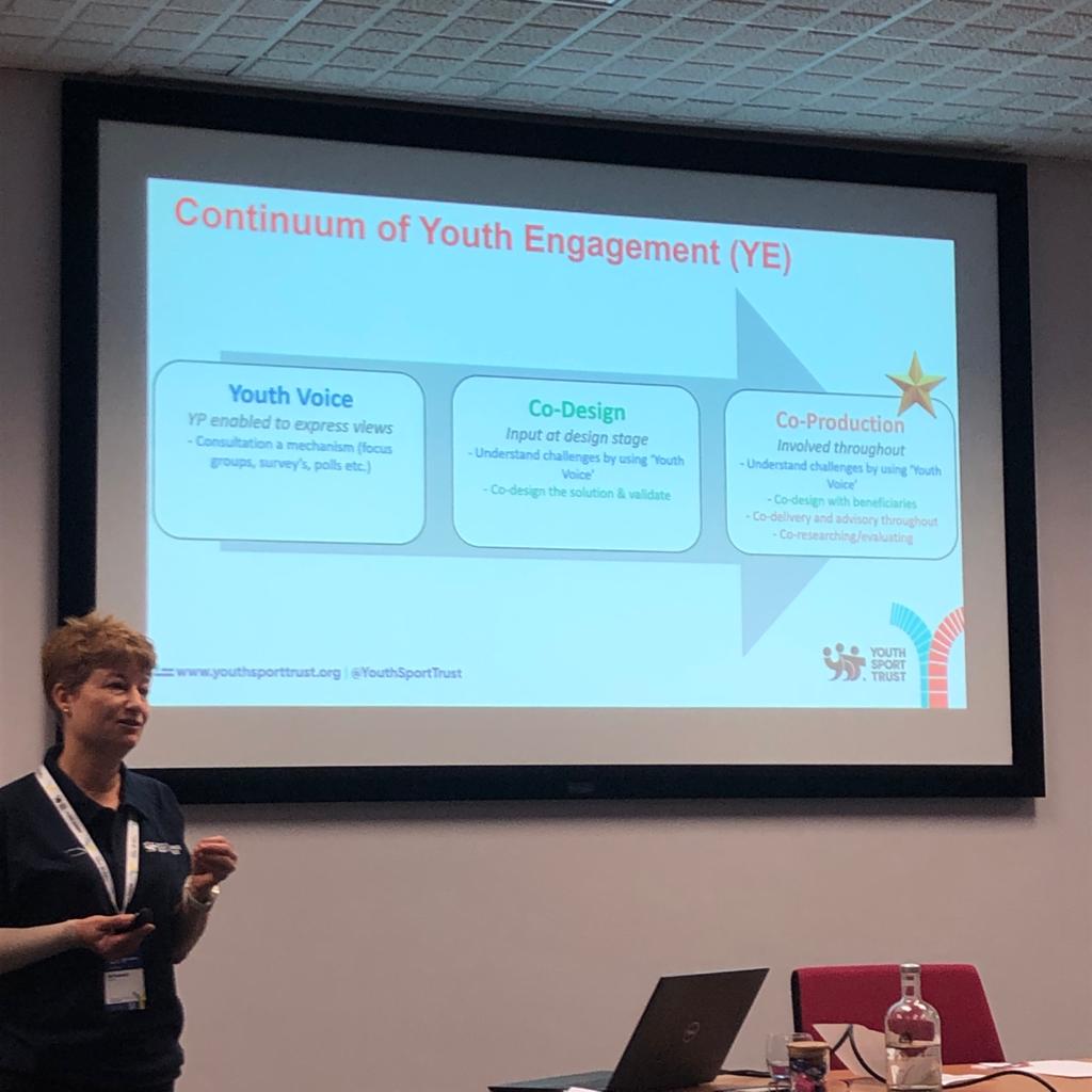 Interesting morning with <a href="/YouthSportTrust/">Youth Sport Trust</a> representing <a href="/BritWheelBBall/">British Wheelchair Basketball</a> at the Youth Sport Conference learning about youth engagement, co-design, empowerment and more. 

#YouthEmpowerment