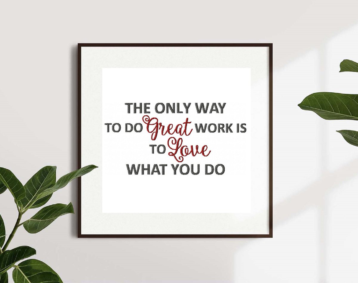 Great Love Inspirational Quote Embroidery Pattern. 
Great Love Machine Embroidery Design Inspirational Quote Wall - Etsy UK #inspirational #fontdesign #ETSY #BroderieCreative