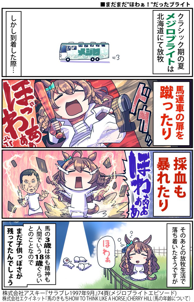 メジロブライトの「ほわぁぁああ！」話

#ウマ娘