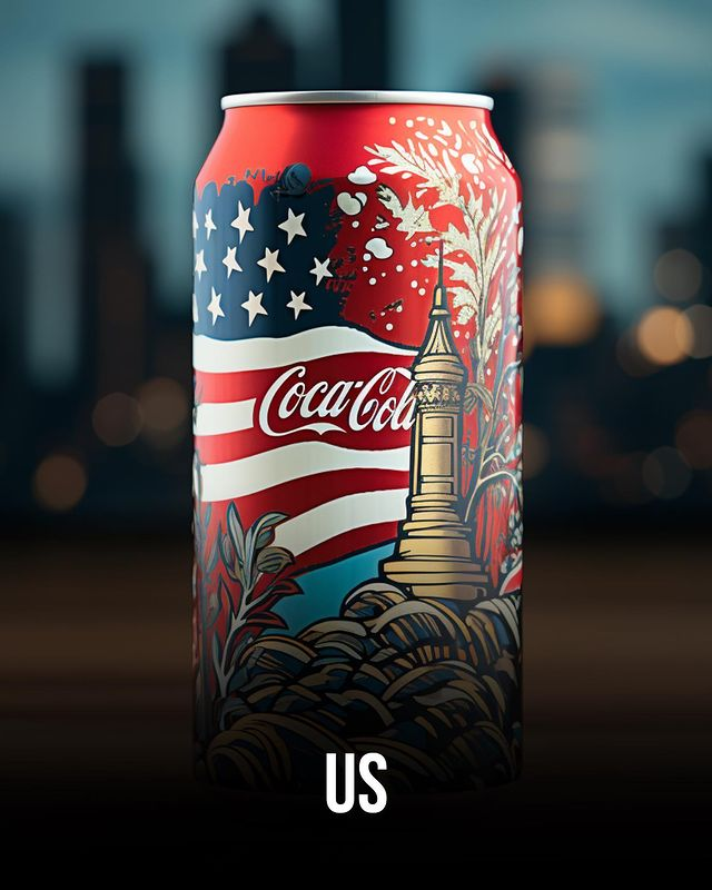ItsjustAwan's tweet image. Midjourney designed Coca-Cola Cans for Different Countries    

1/ US
