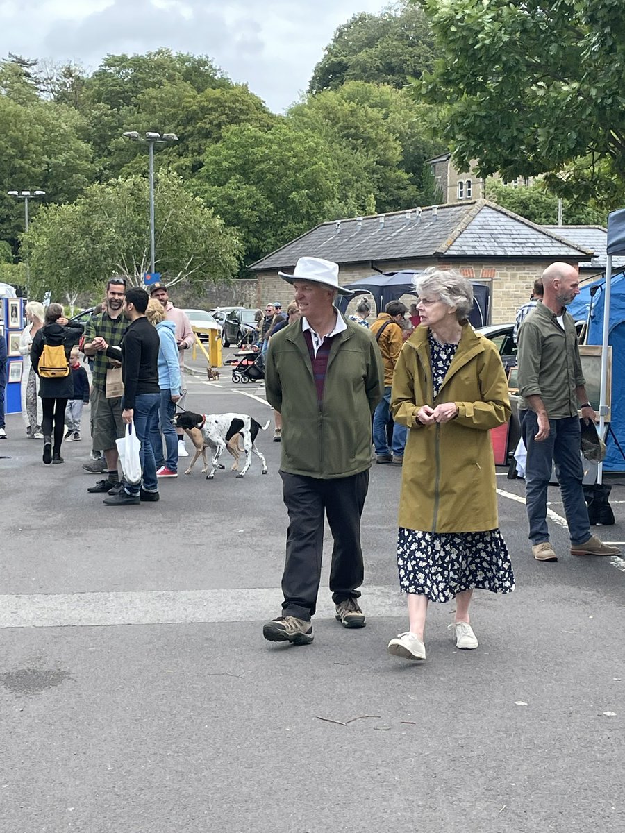 Drying off after the rain, and lots of people coming to the #ArtCarBoot!