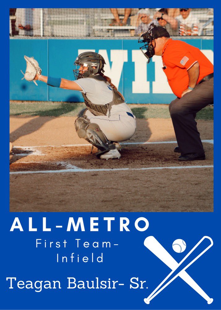 DeepRunSoftball's tweet photo. Congrats Teagan @tbaulsir!!

First Team - All Metro - Infield https://t.co/oaXIlk1Uqr