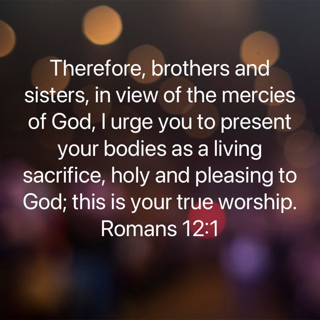 If you truly wish to worship God today, give yourself totally to Him. Hold nothing back! Be a living sacrifice! “Lord prepare me, to be a sanctuary, pure and holy, tried and true! With thanksgiving, I’ll be a living, sanctuary for You!” https://t.co/a6GPgVBR8y https://t.co/NJcKT6cNLk