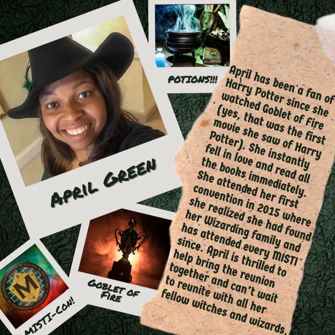 PuffCastPod's tweet image. Meet April! It was such a joy to get to know April and hear why she calls MISTI Con her second home. Listen to our newest episode now! #podcast #harrypotter #listennow
