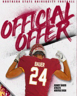Rowdy Bauer (@bauer_rowdy) on Twitter photo After a great conversation with <a href="/CoachGlas05/">Jason Glasco</a> I am blessed to receive an offer from Northern State! <a href="/NSUCoachSchmidt/">Mike Schmidt</a> <a href="/CoachSchlichte/">Ryan Schlichte</a> <a href="/N0rfolkPanthers/">Norfolk Football</a> After a great conversation with <a href="/CoachGlas05/">Jason Glasco</a> I am blessed to receive an offer from Northern State! <a href="/NSUCoachSchmidt/">Mike Schmidt</a> <a href="/CoachSchlichte/">Ryan Schlichte</a> <a href="/N0rfolkPanthers/">Norfolk Football</a>