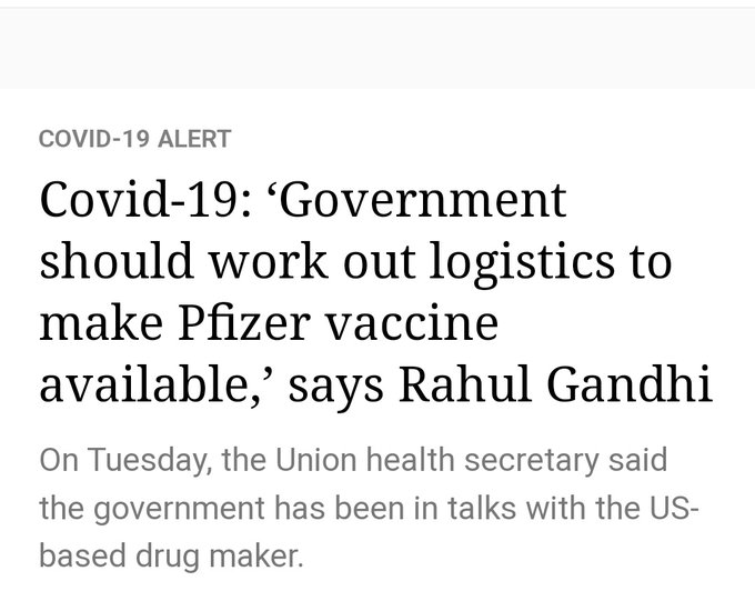 They trended Humare Bachon ko vaccine do

They wanted pfizer for Indians

These two crooks <a href="/RahulGandhi/">Rahul Gandhi</a> and <a href="/ArvindKejriwal/">Arvind Kejriwal</a>  wanted to pressurize <a href="/narendramodi/">Narendra Modi</a> ji to give this vaccine to your children &amp; family

But Modiji stood alert

They had a plan to ki// your family!!