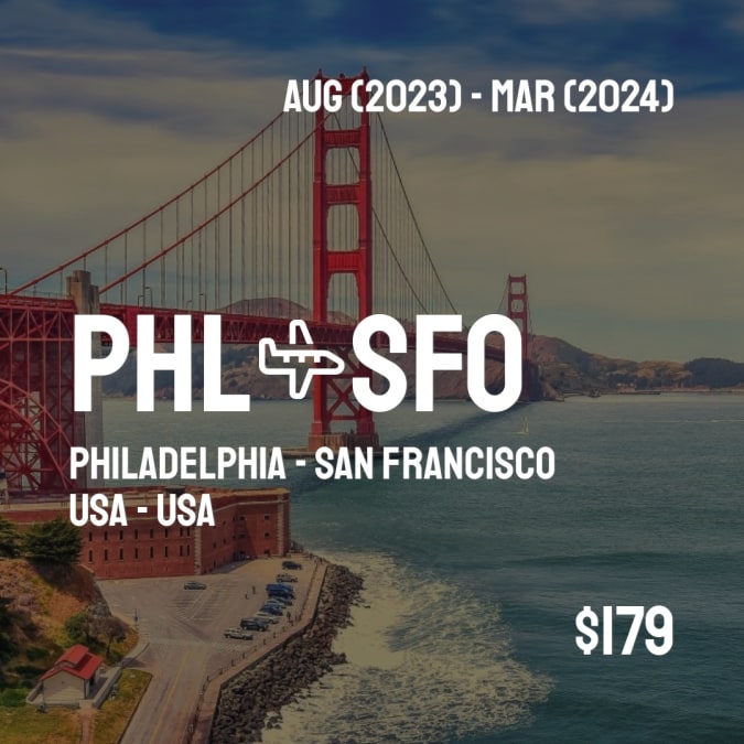PHLCheapDeals's tweet image. ✈️ Philadelphia (PHL) to San Francisco (SFO) for only $179 (USD) roundtrip 💸
237 live dates on Adventure Machine. - get the app on iOS or Android