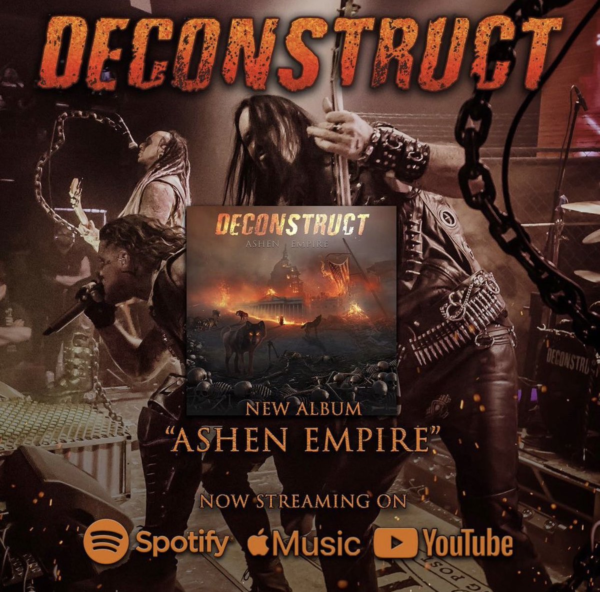 Deconstruct2021's tweet photo. CHECK IT OUT! Our latest album ASHEN EMPIRE  is now streaming online. 
Thank you for listening! 🤘🏽🤘🏽

Check out everything DECONSTRUCT at the link below
https://t.co/xJjSzQ8tYJ

Photo: @frankiejamesphotography 

#deconstruct #deconsructmetal #newalbum #ashenempire #metal https://t.co/SqHt2VwLiP