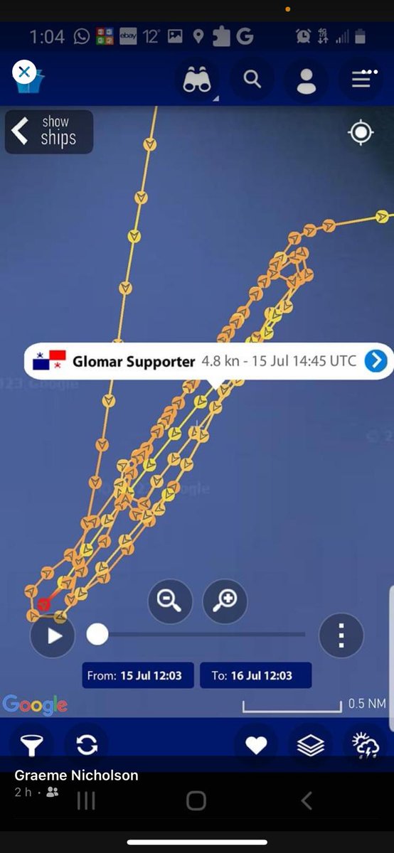 Seemingly a lot of sea bed survey work with sonars yesterday.👇 Today a huge whale stranding at Tolsta (on map)  Isle of Lewis
<a href="/marine_scotland/">Marine Scotland</a> have to urgently asses.
